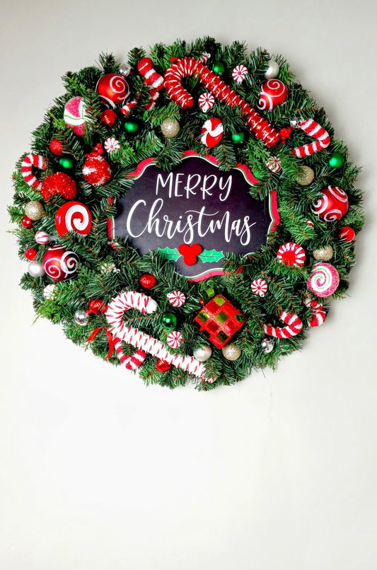 Peppermint Candy Cane Wreath