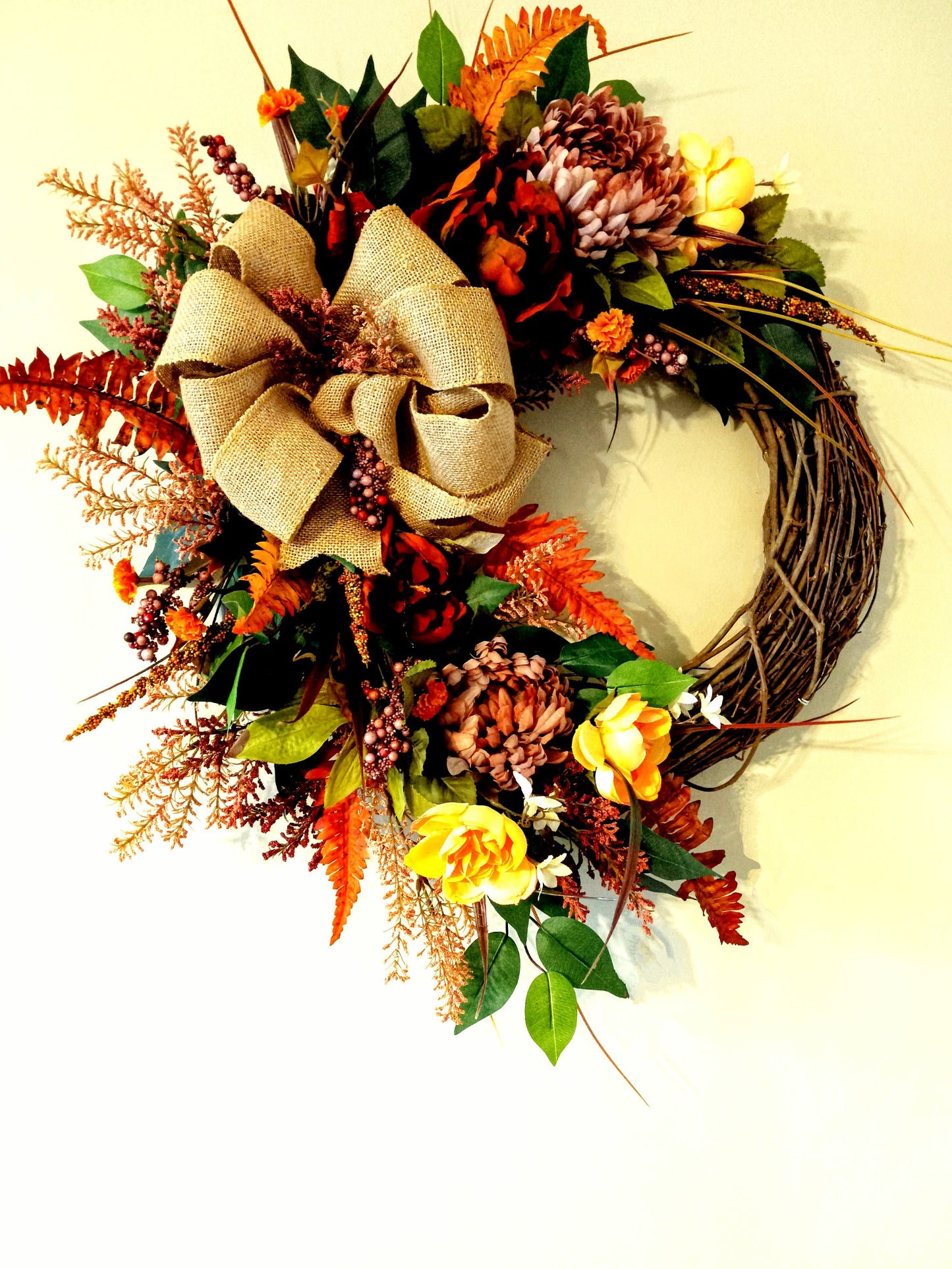 Fall Sale! Autumn Fields  24 " Grapevine Wreath