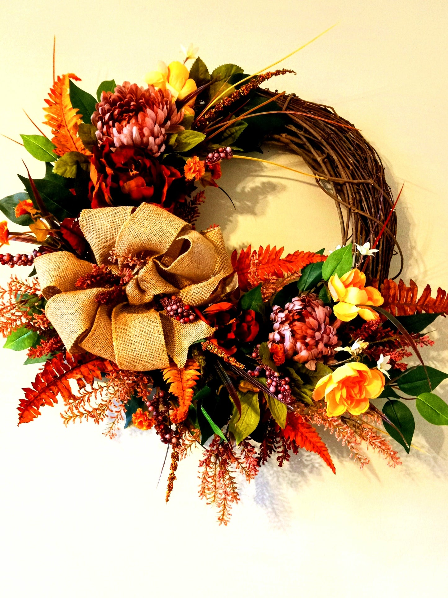 Fall Sale! Autumn Fields  24 " Grapevine Wreath