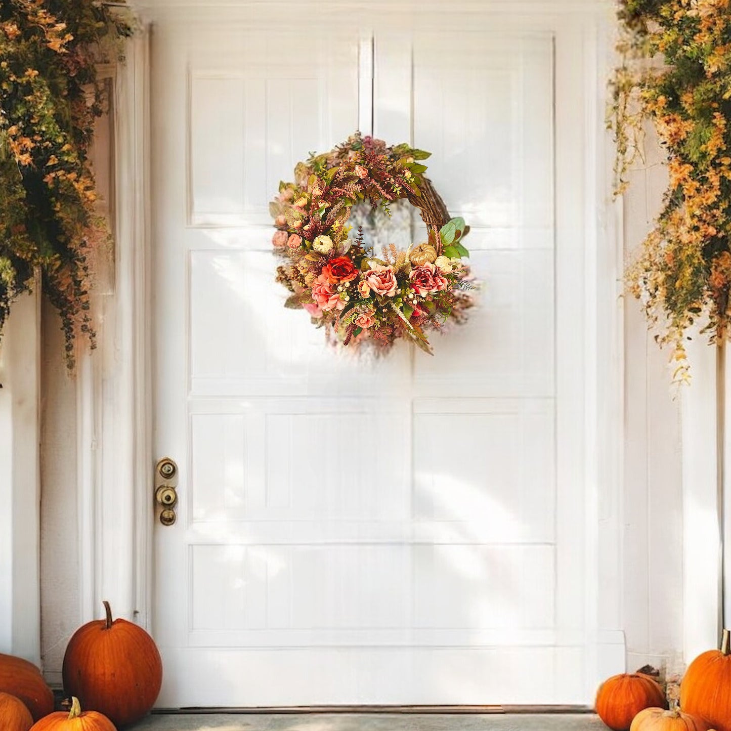 Rose Gold Fall Wreath