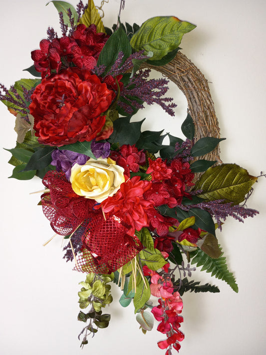 Sale! Hydrangea & Rose Romantic style Wreath