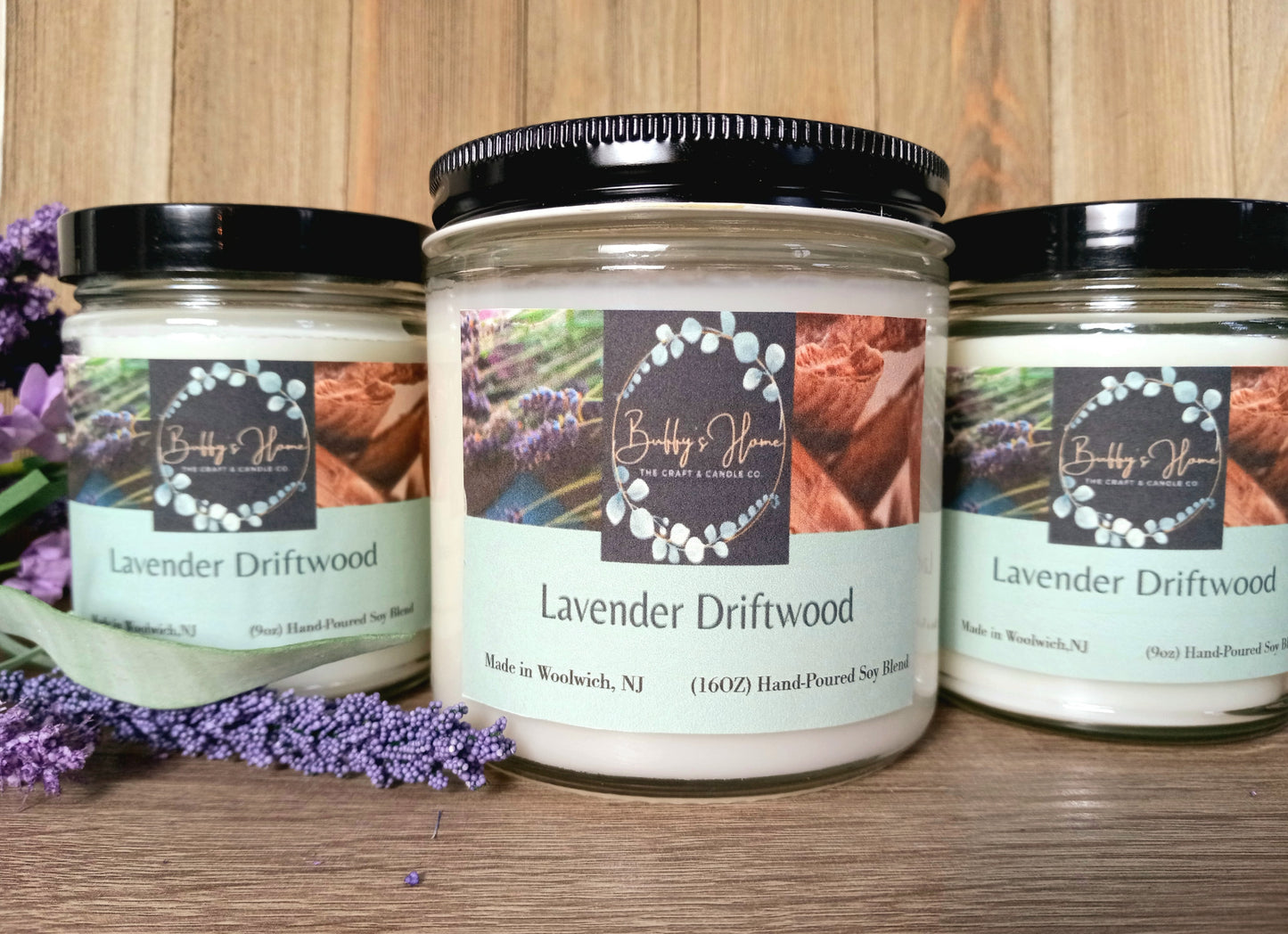 Lavender Driftwood Candles