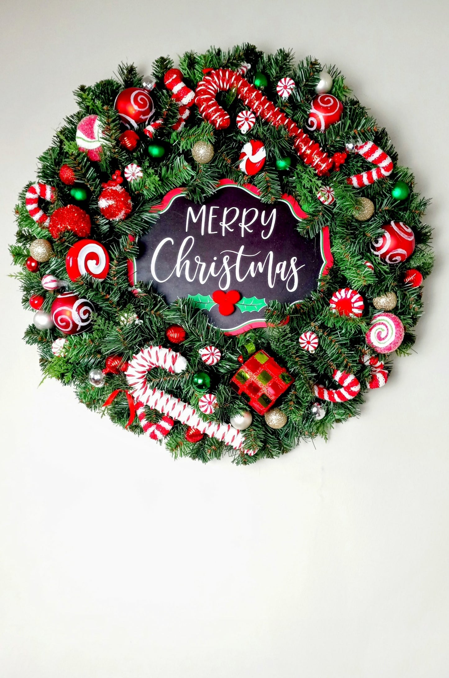 Peppermint Candy Cane Wreath